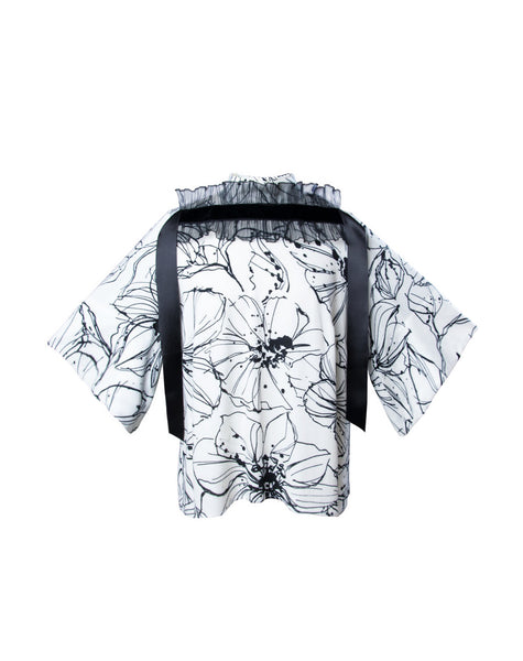 Oberteil mit Blumen-Muster