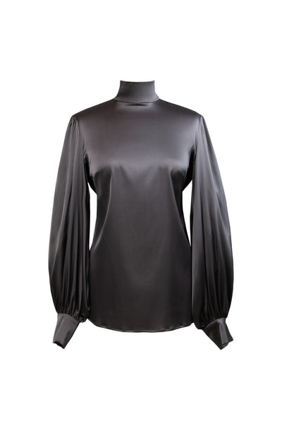Businessbluse mit Schluppe extra und Ballonärmeln