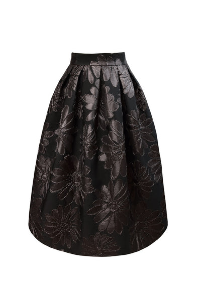 Jacquard-Rock mit Glanzblumen