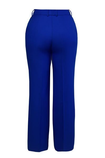 Weite Stoffhose mit hohem Bund