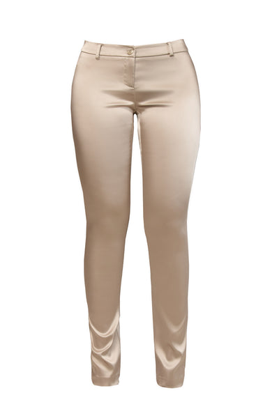 Slimfit Hose mit edlem Glanz